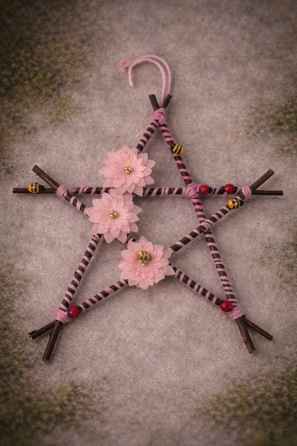 Petalgleam - Wildwood Star - Pink Woodland Star Ornament