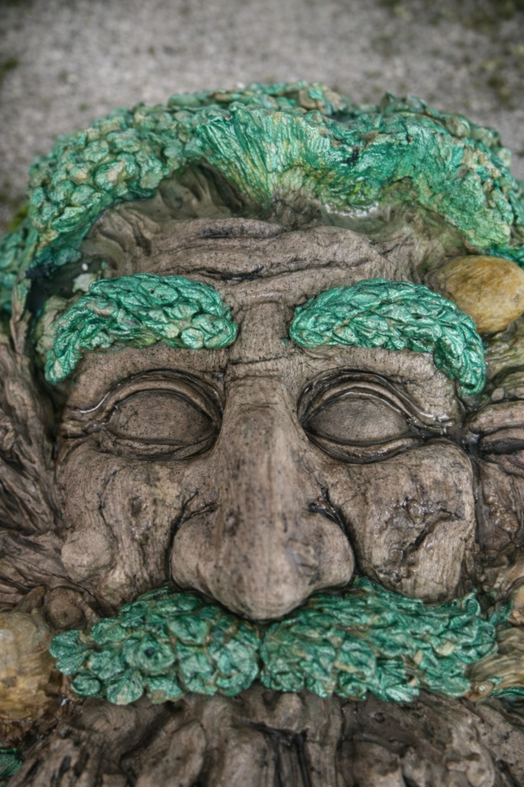 Pastel - Elderbark Green Man Wall Plaque