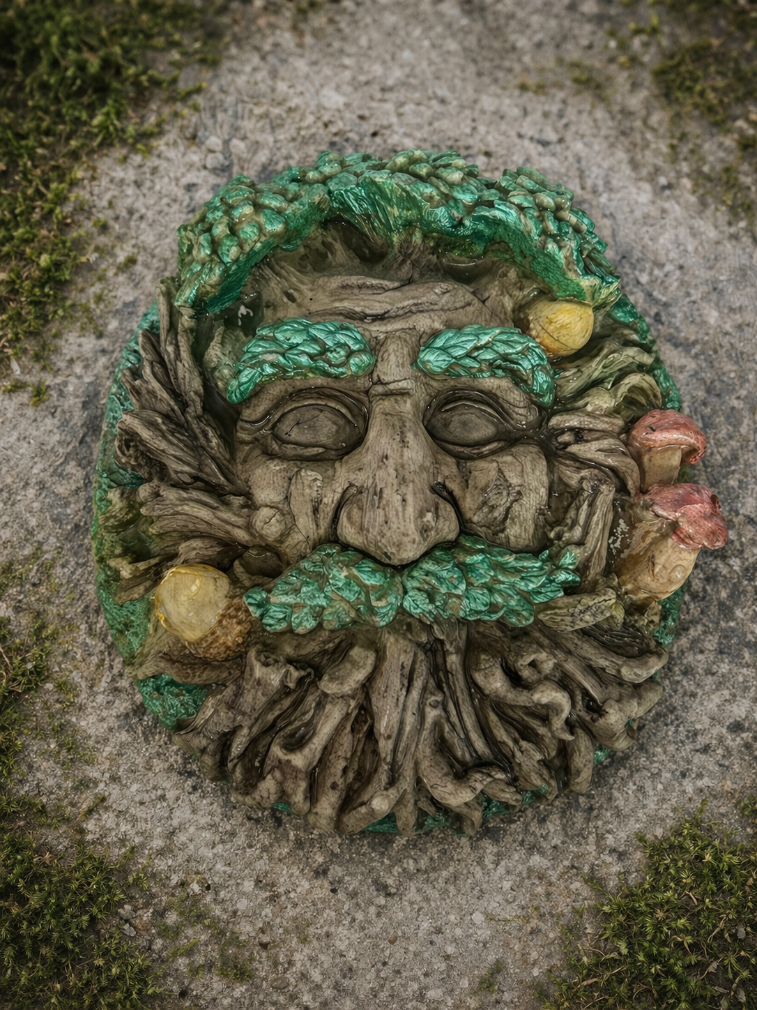 Pastel - Elderbark Green Man Wall Plaque