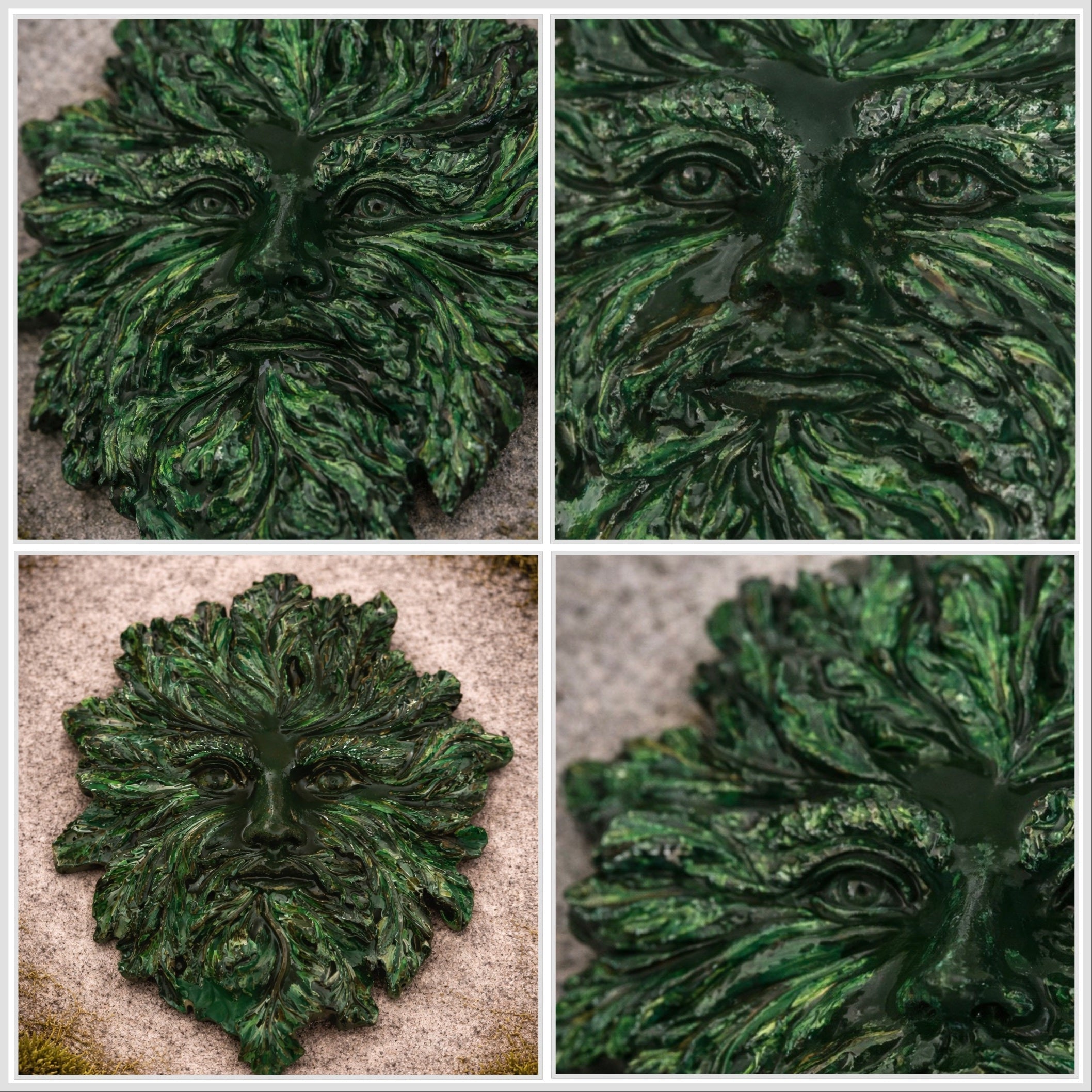 Small Leafwhisper - Green Man Plaque