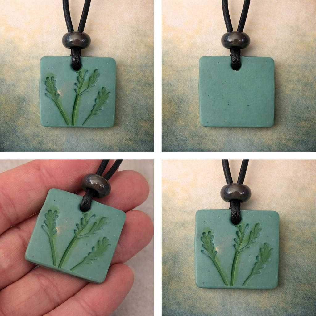 Handcrafted Nature Inspired Clay & Crystal Necklace