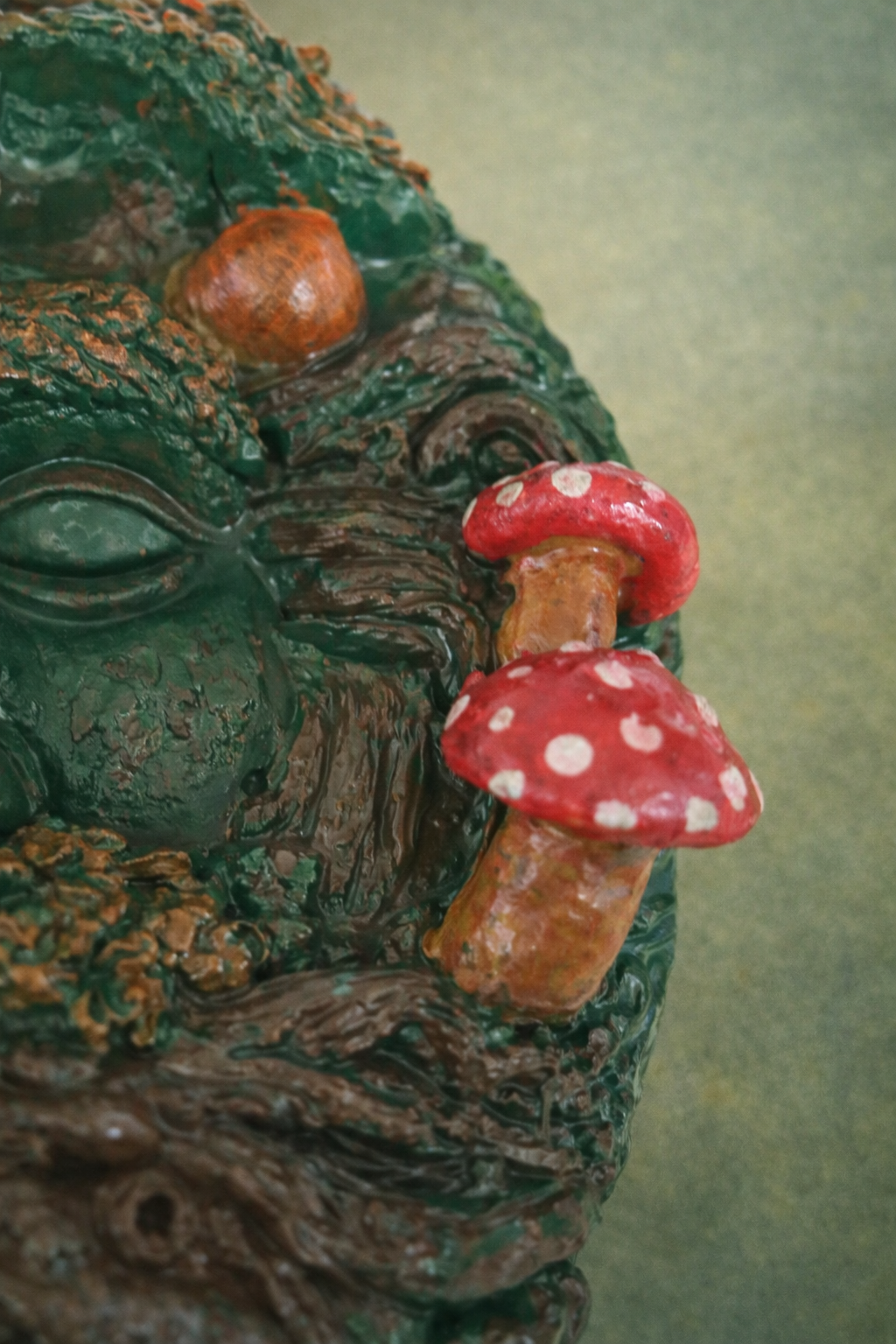 Dark Green - Elderbark Green Man Plaque