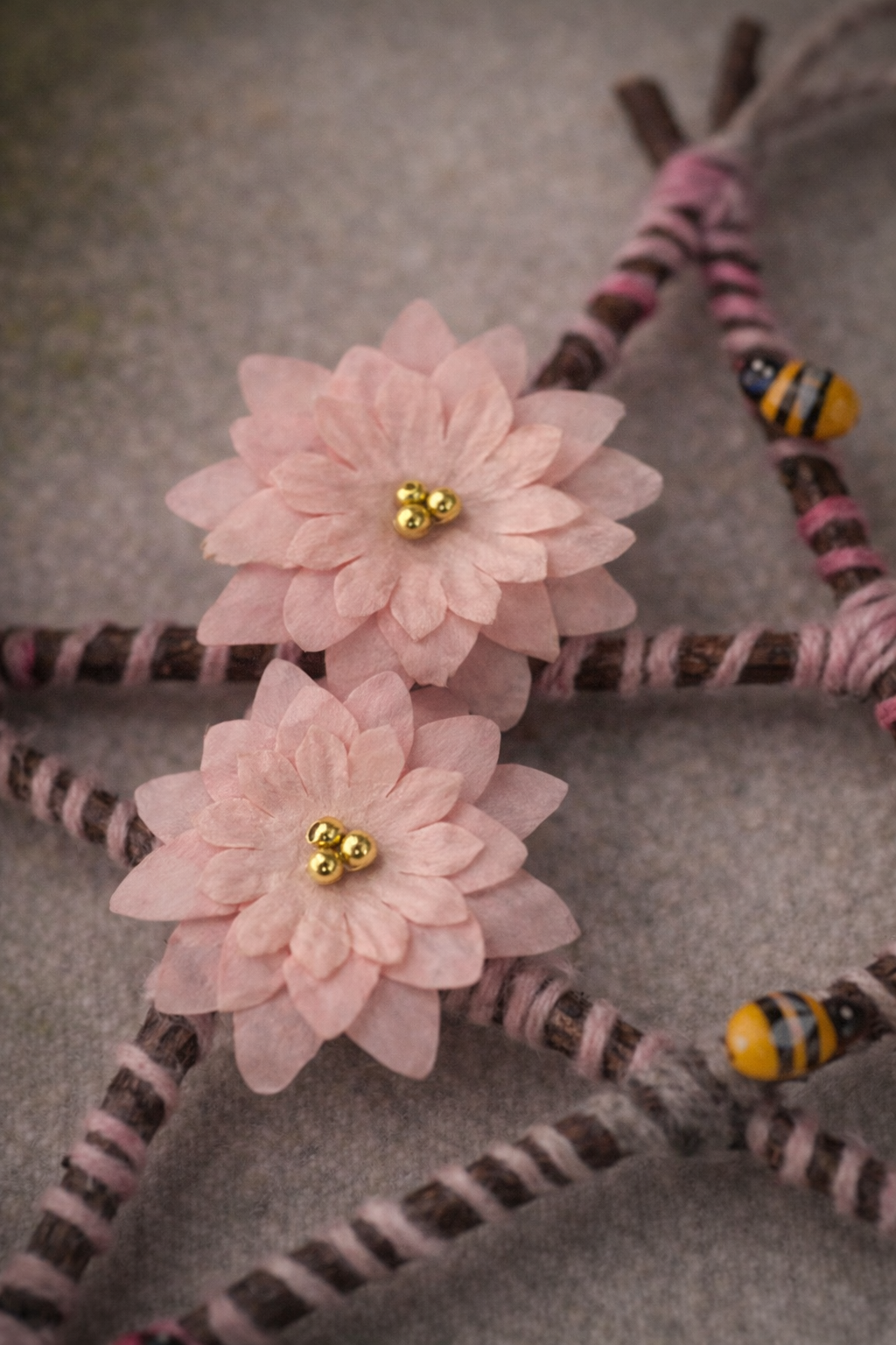 Petalgleam - Wildwood Star - Pink Woodland Star Ornament