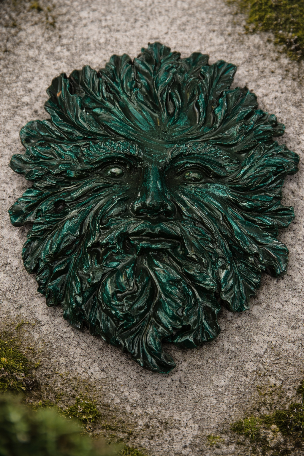 Small - Leafwhisper Green Man Plaque