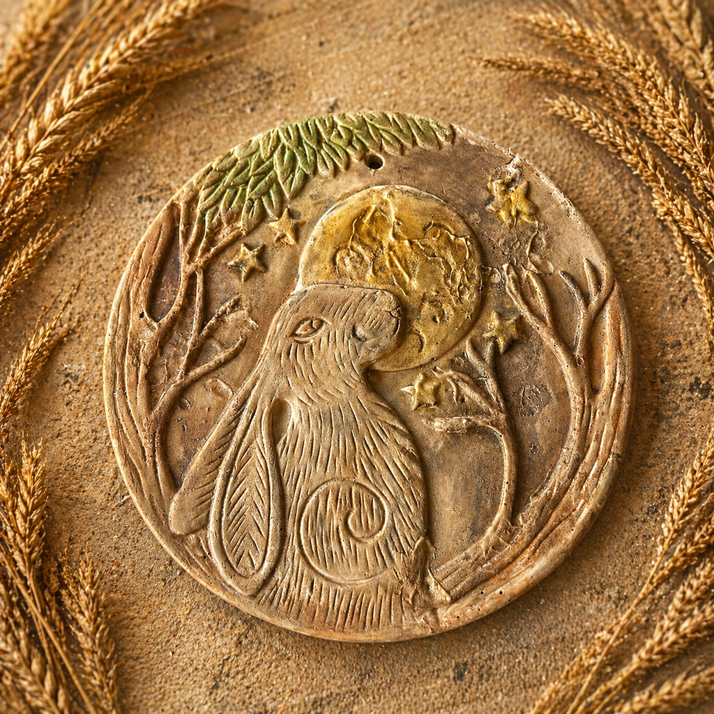 Moongazing Hare Wall Plaque - Nature Inspired