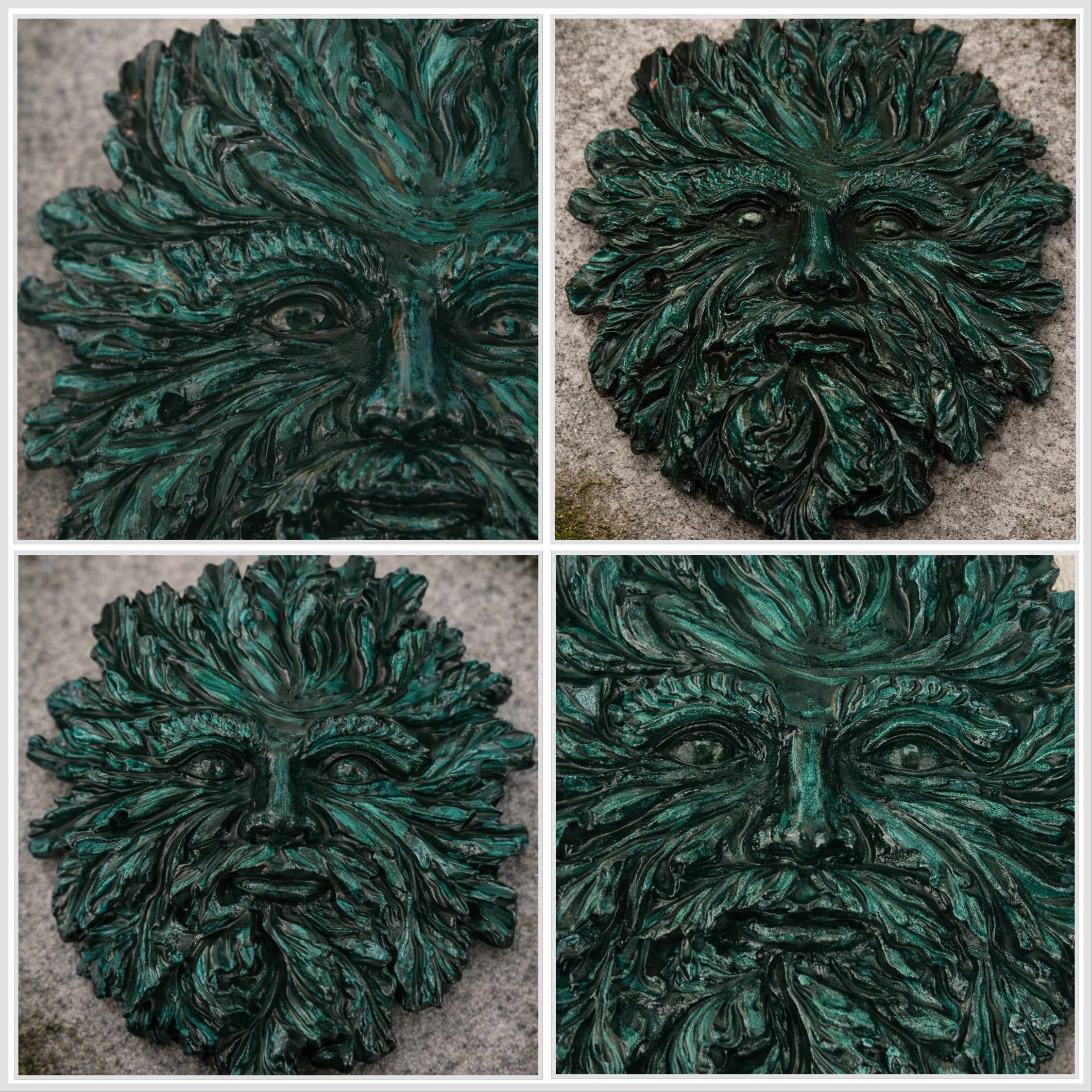 Small - Leafwhisper Green Man Plaque
