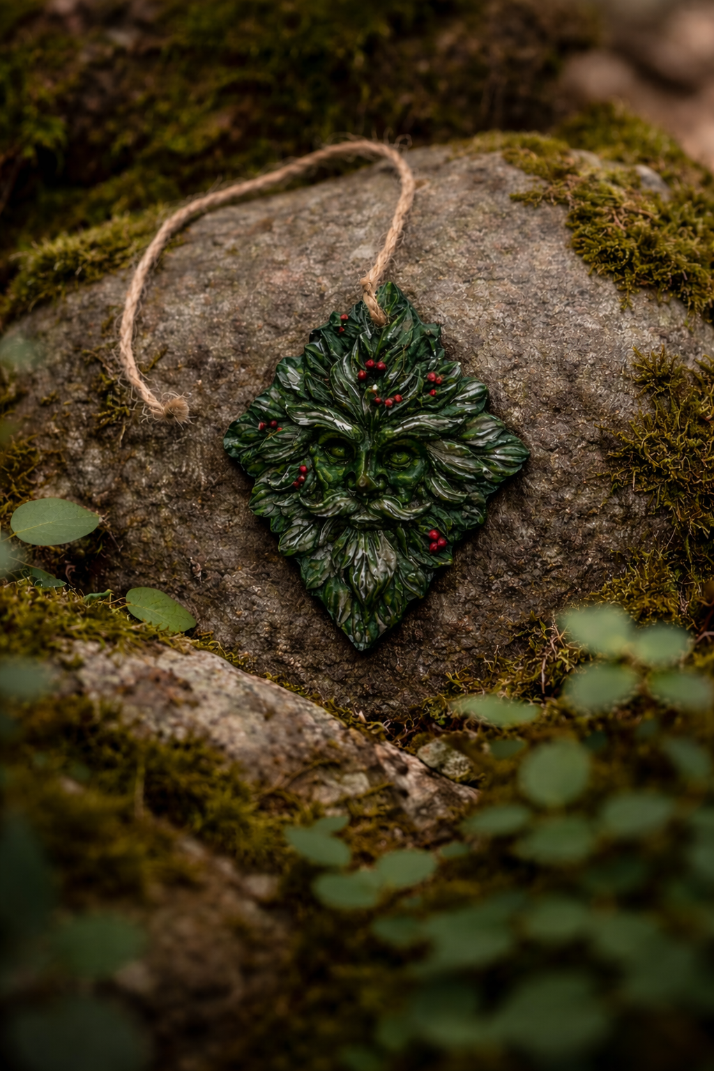 Greenman Talisman - Forest Spirit Wall Hanging