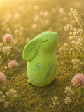 Medium Green Burrowmere Rabbit - Woodland Ornament
