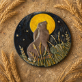 Moongazing Hare Wall Plaque