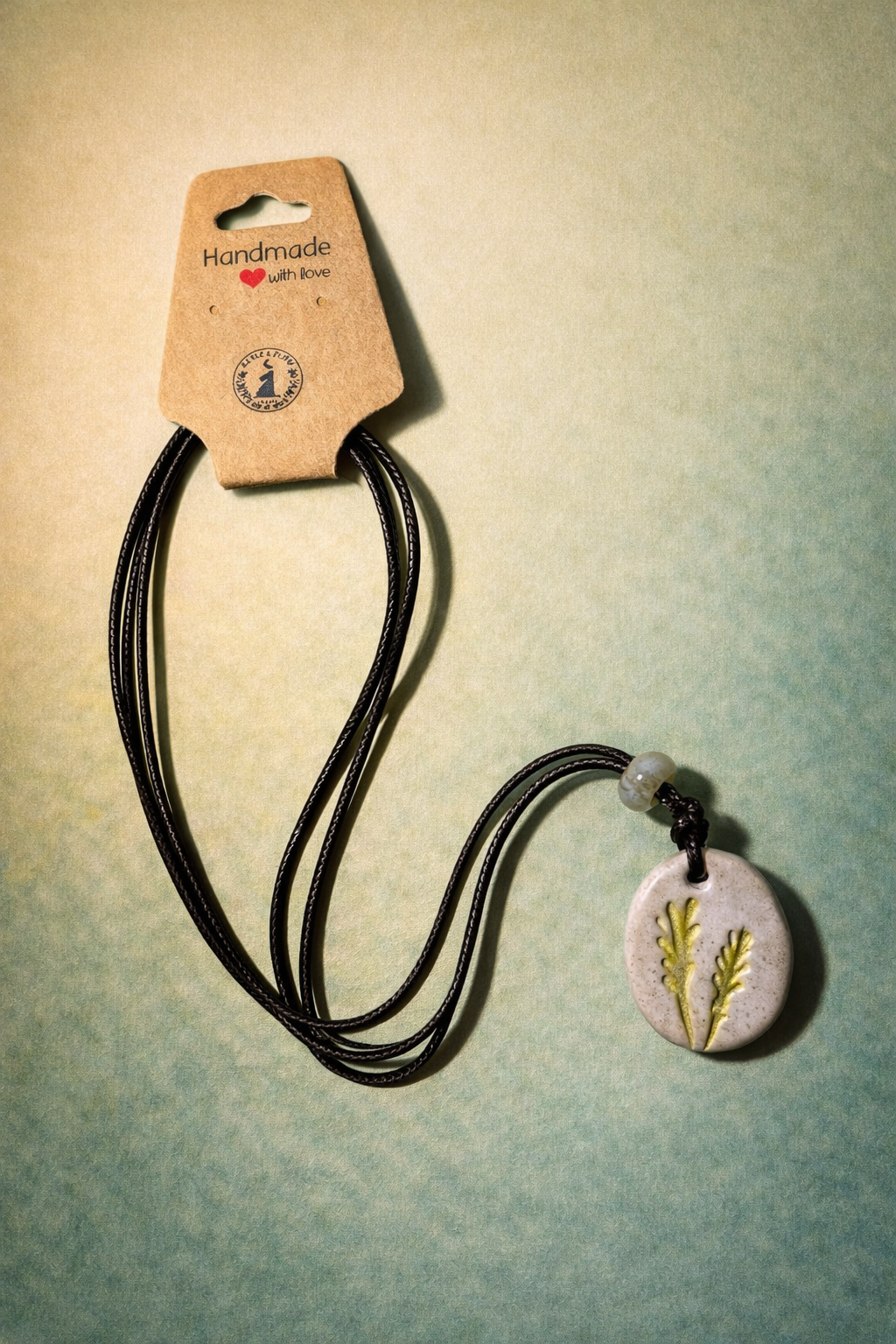 Handcrafted Nature Inspired Clay & Crystal Necklace
