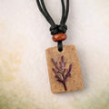 Handcrafted Clay & Crystal Necklace, Botanical Jewellery