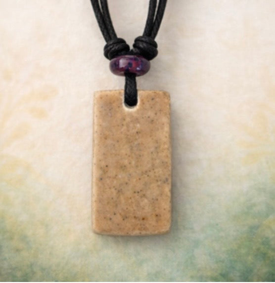 Handcrafted Clay & Crystal Necklace, Botanical Jewellery