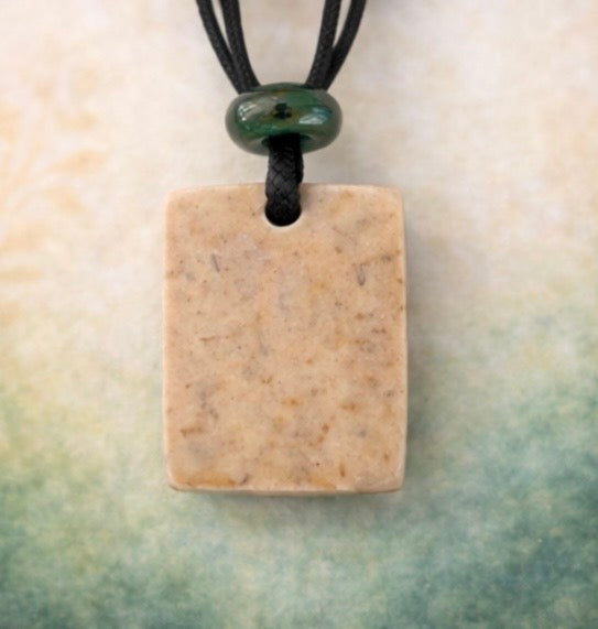 Handcrafted Clay & Crystal Necklace, Botanical Jewellery