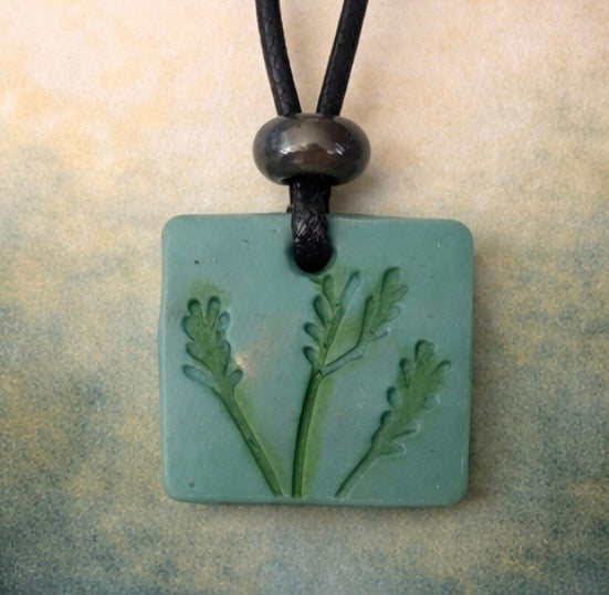 Handcrafted Nature Inspired Clay & Crystal Necklace