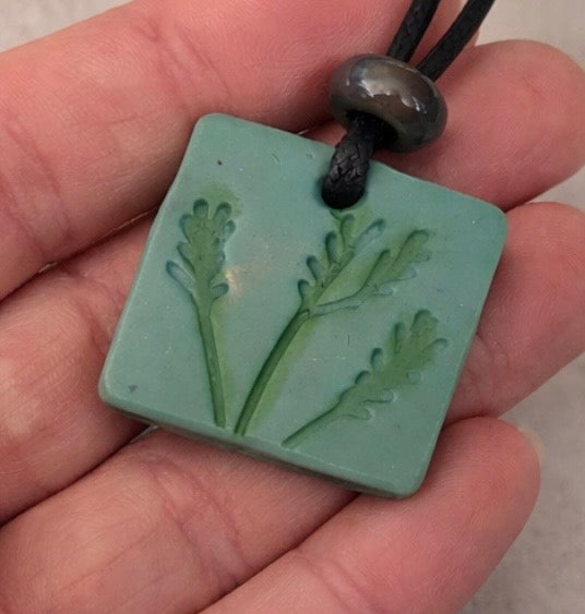 Handcrafted Nature Inspired Clay & Crystal Necklace