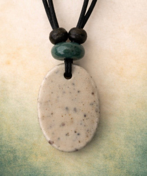 Handcrafted Nature Inspired Clay & Crystal Necklace