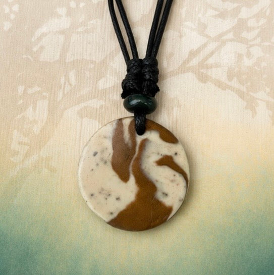 Handcrafted Nature Inspired Clay & Crystal Necklace