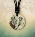 Handcrafted Nature Inspired Clay & Crystal Necklace