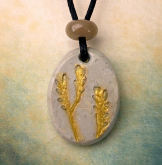 Handcrafted Nature Inspired Clay & Crystal Necklace