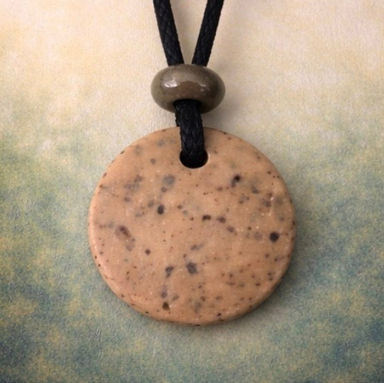Handcrafted Clay and Crystal Necklace - Botanical Jewellery
