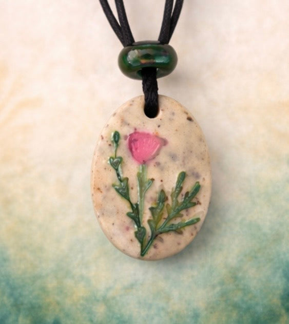 Handcrafted Nature Inspired Clay Necklace - Botanical Jewellery